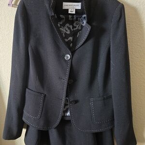 Jones New York Women's Dark Gray Suit Blazer And Skirt